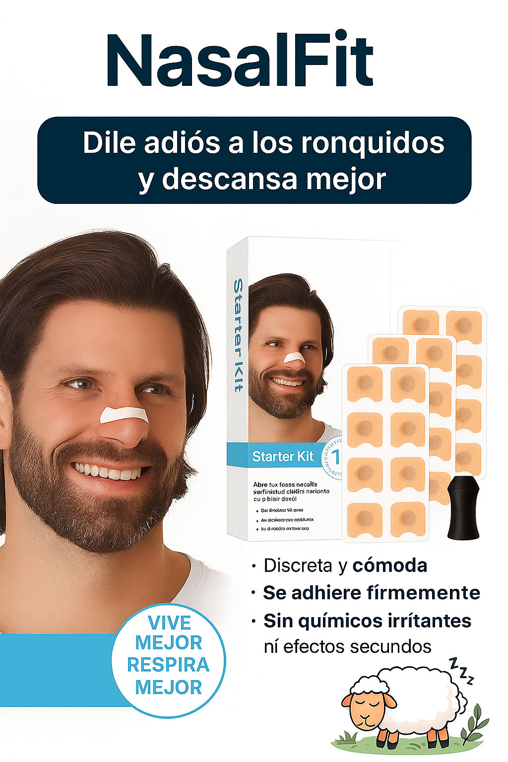 NasalFit ® Bandas magneticas para la nariz.